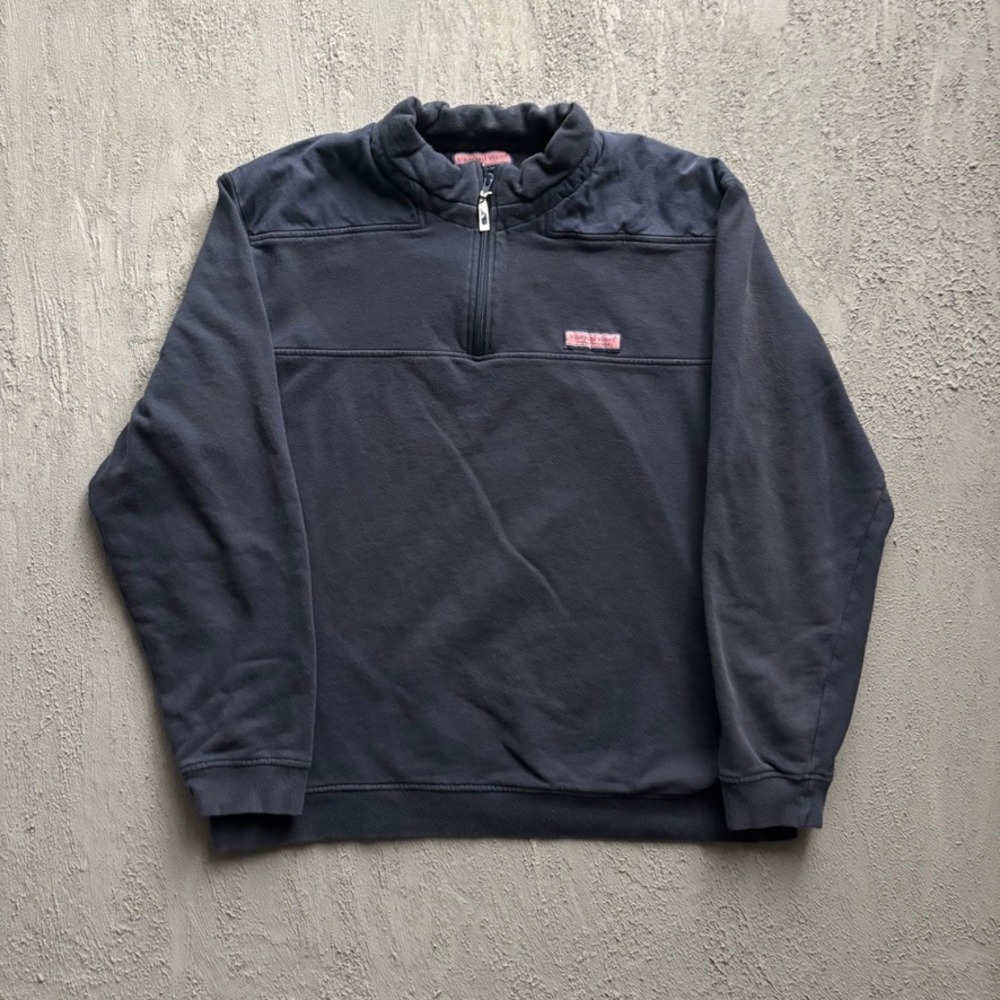 Vineyard Vines Quarter Zip Pullover Sweatshirt Mens XXL Navy Blue